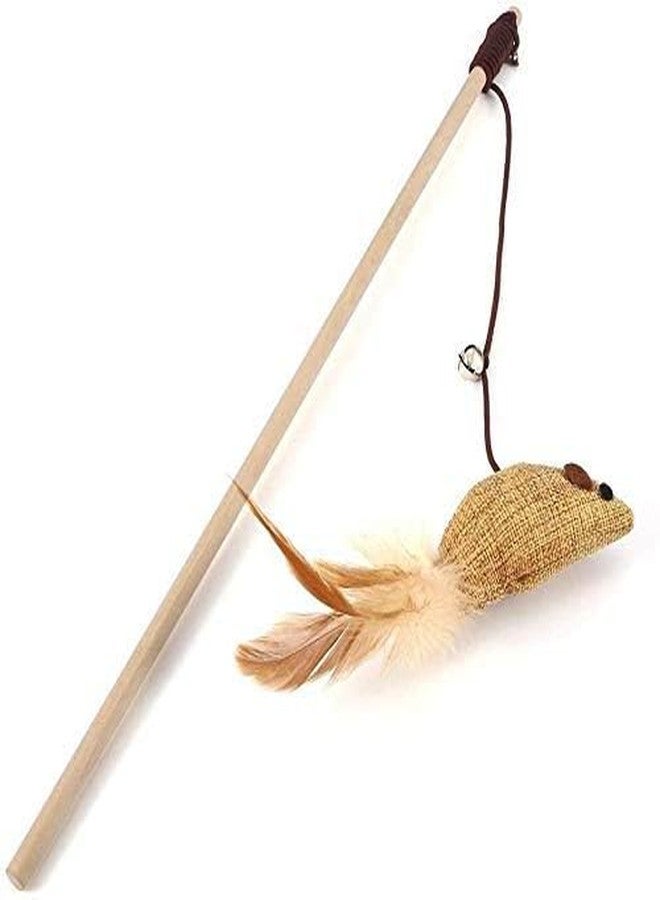 Pups&Pets لعبة تفاعلية للقطط من Pups&Pets، عصا خشبية وريشة - قد يختلف التصميم - Image 1